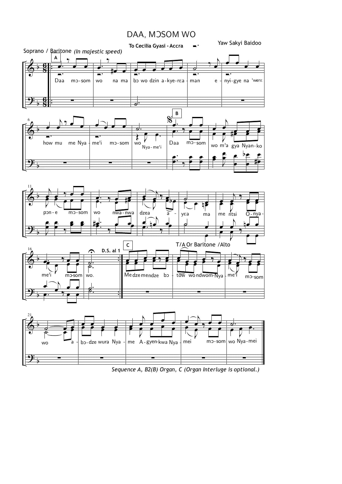 Daa,Mosom Wo — first page