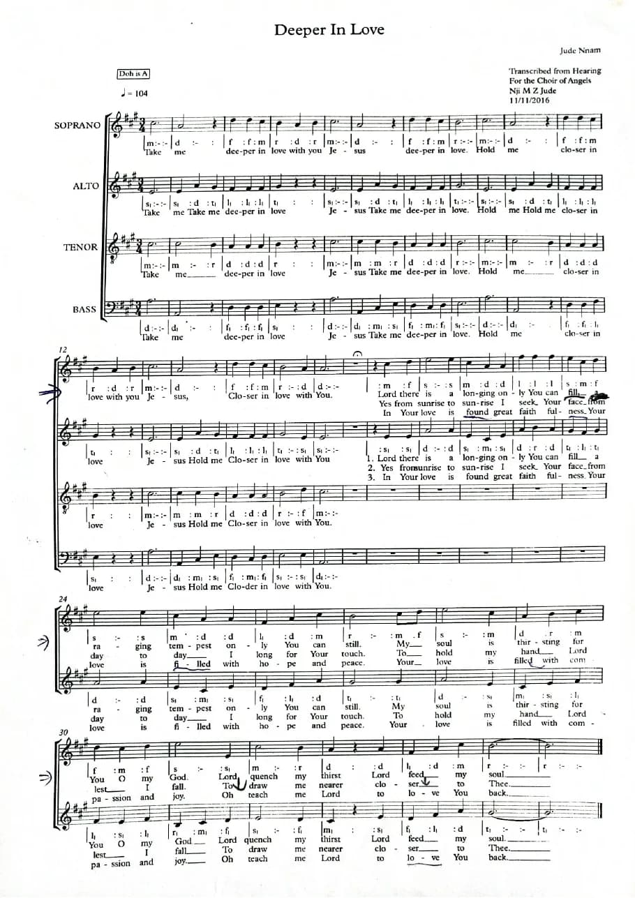 Deeper in Love — first page
