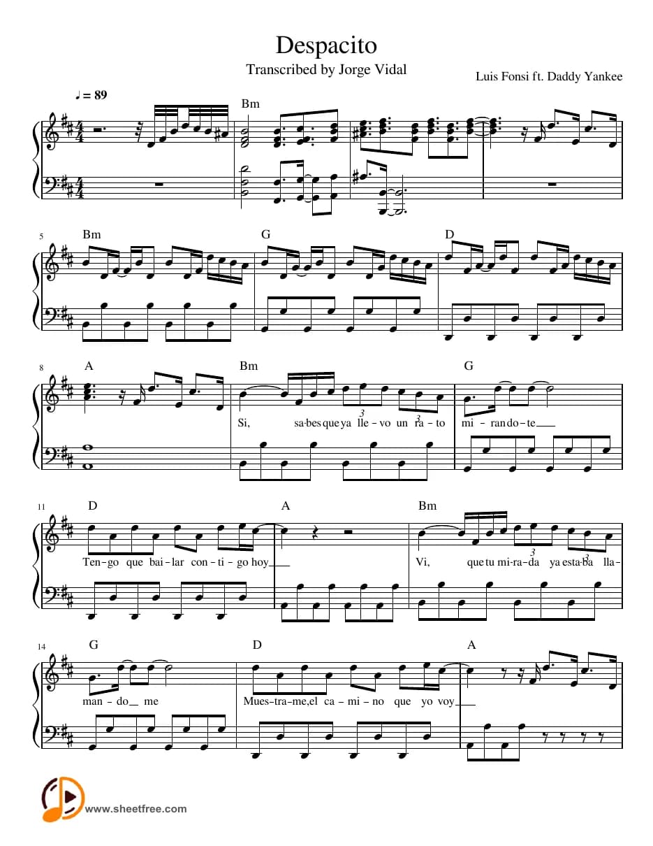 Despacito — first page