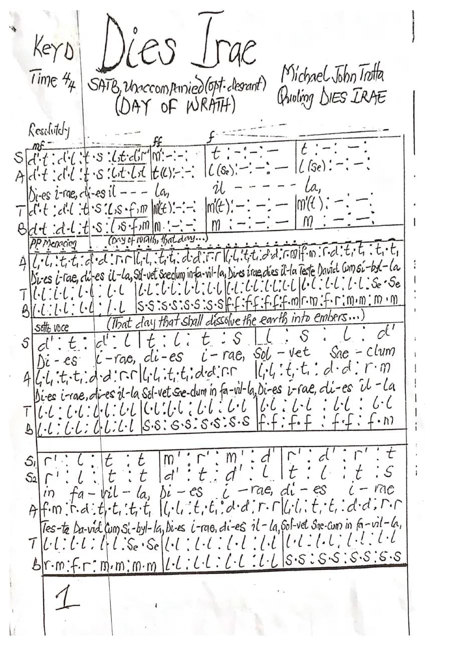 Dies Irea — first page
