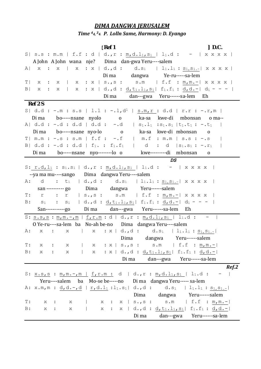 Dima Dangwa Jerusalem — first page