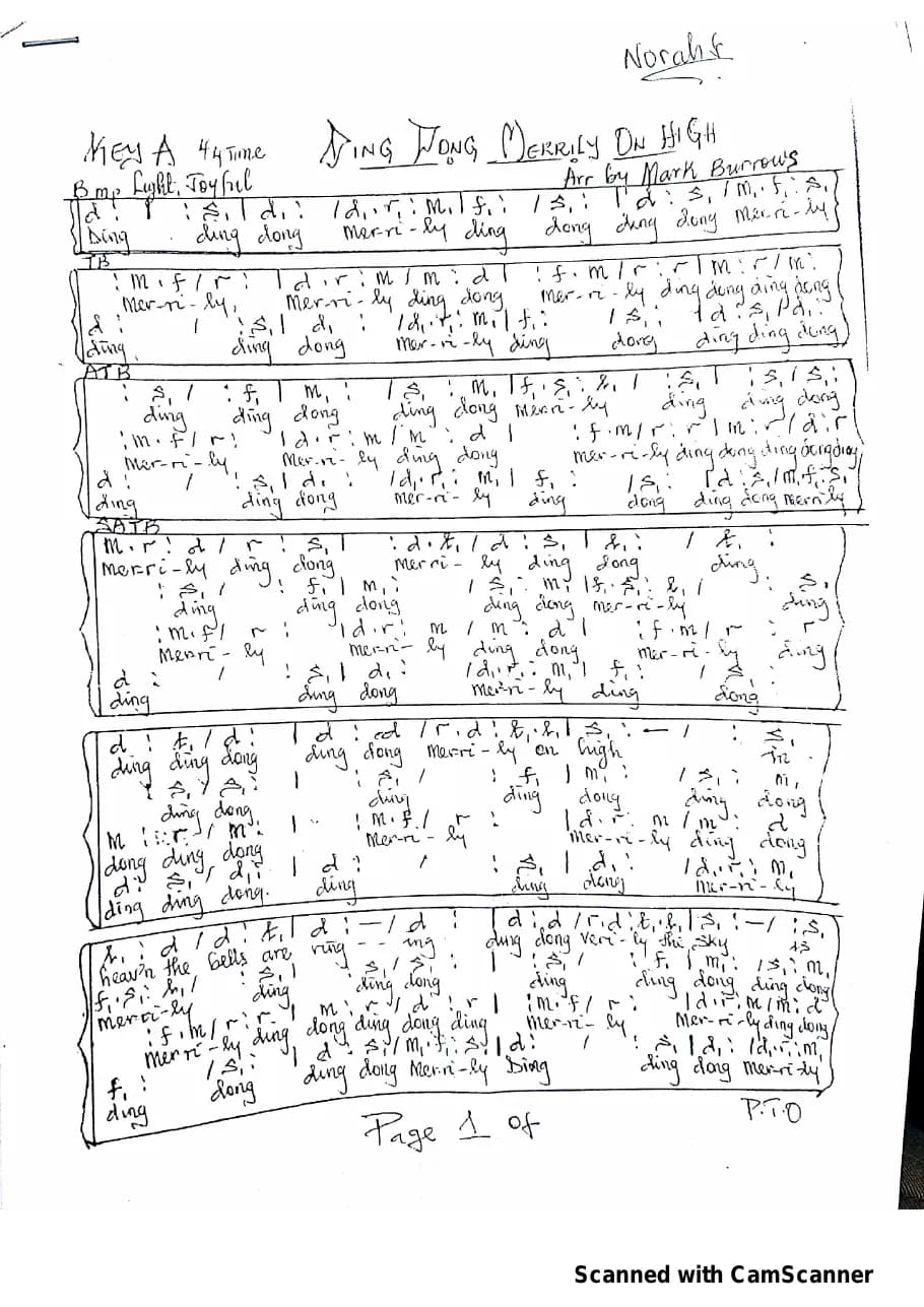 Ding Dong Merily on High — first page