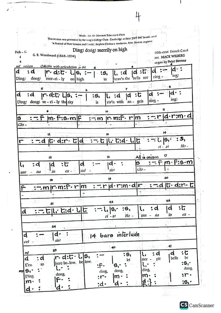 Ding Dong Merrily on — first page