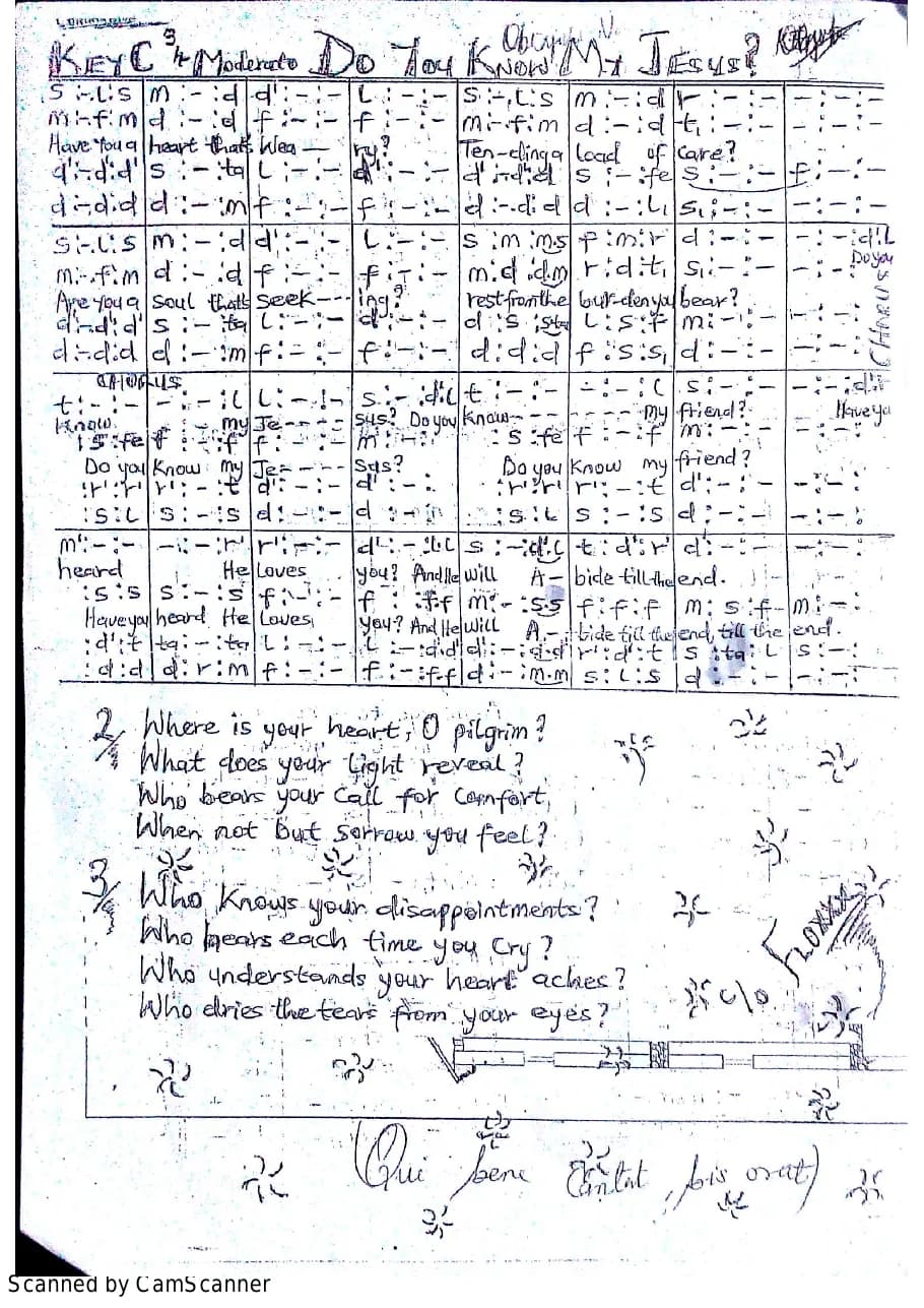 Do You Know My Jesus — first page