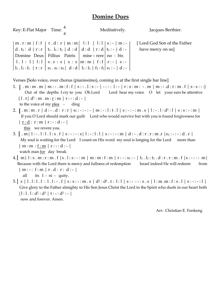 Domine Deus — first page