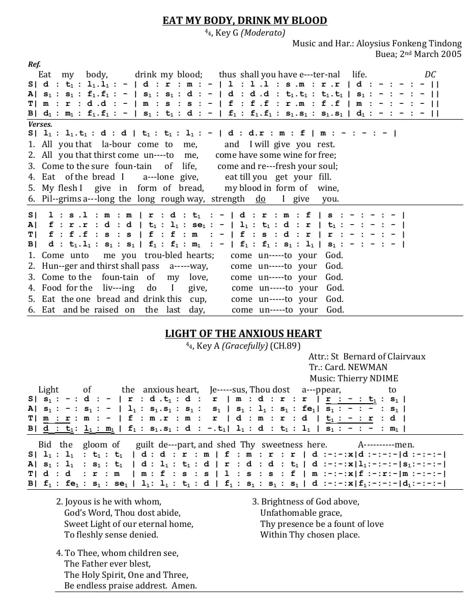 Eat My Body, Drink My Blood — first page