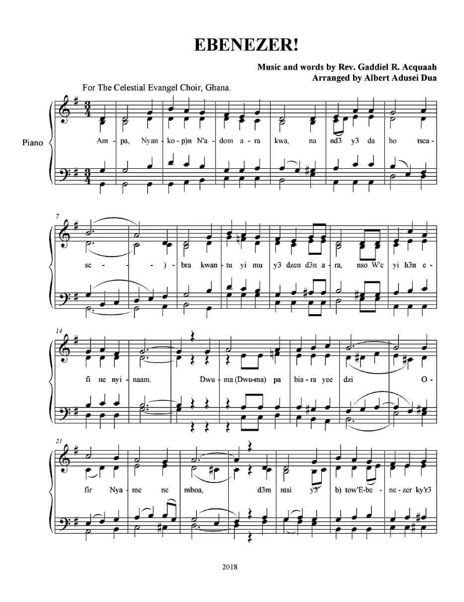 Ebenezer — first page
