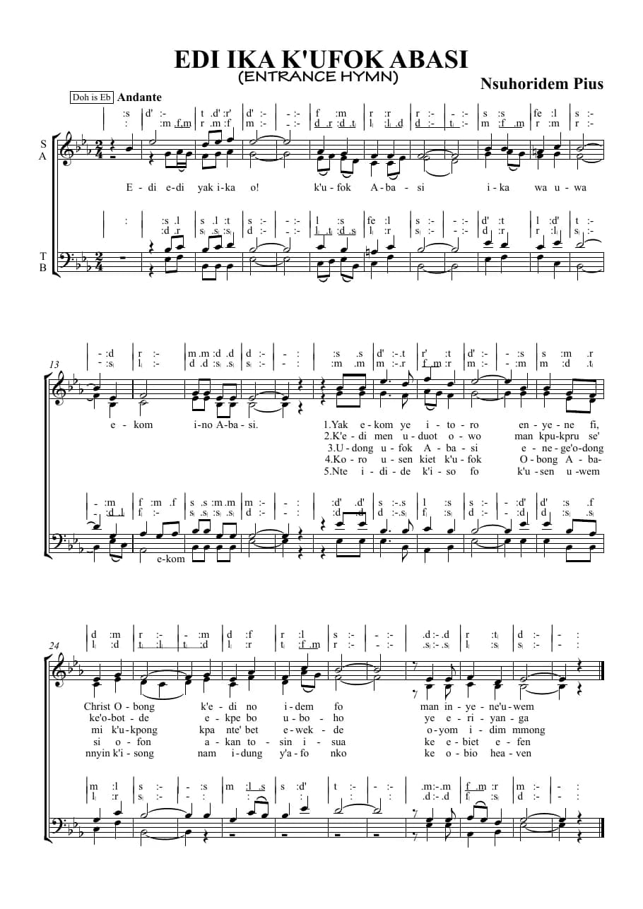 Edi Ika K'u - Fok Abasi — first page