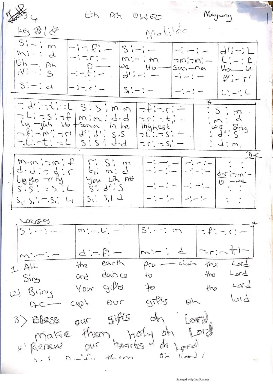 Eh Ah Oweh - Children of the Lord — first page