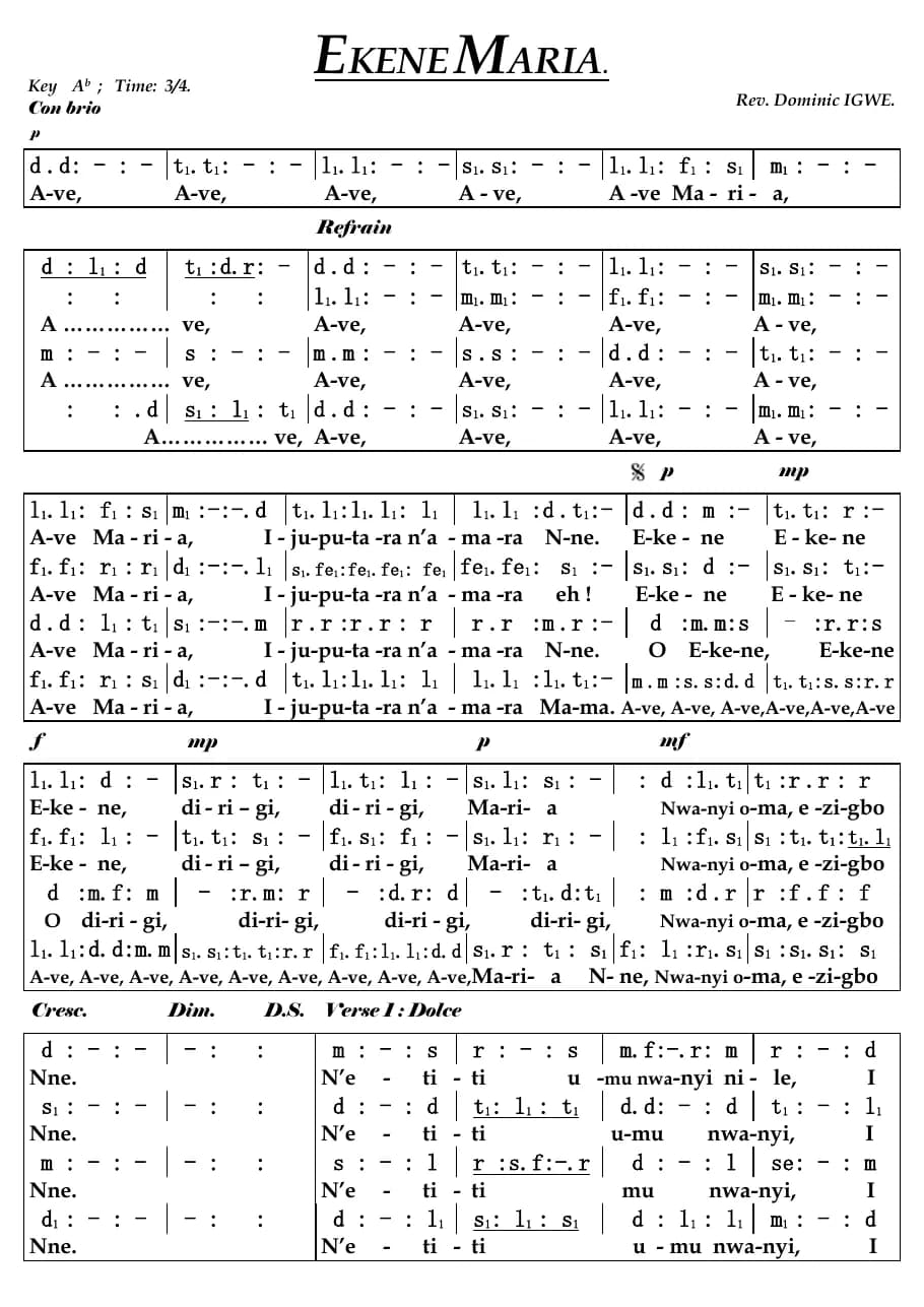 Ekene Maria — first page
