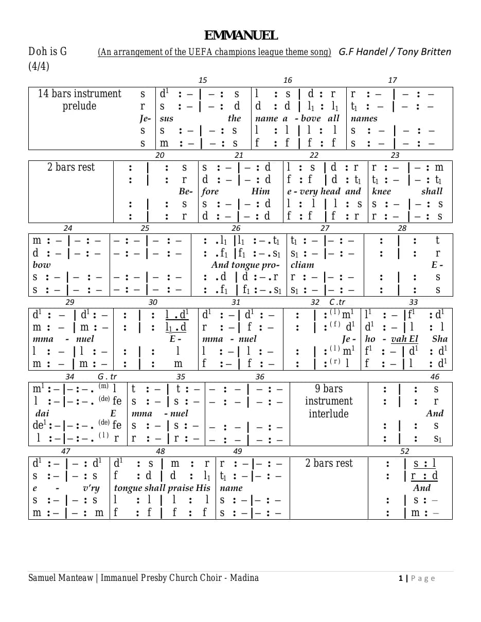 Emmanuel - an — first page