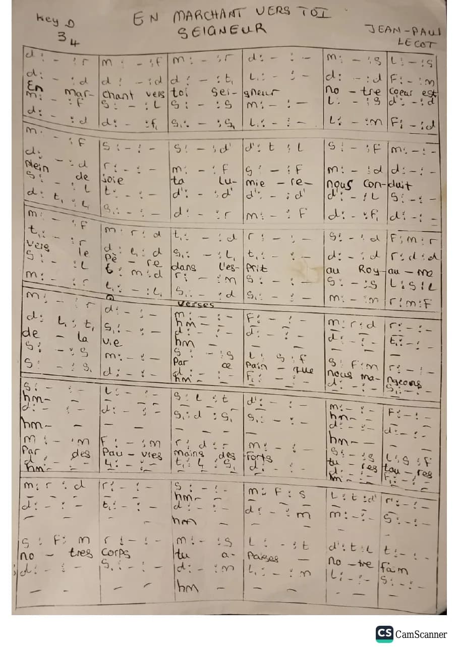 En Marchant Vers Toi — first page