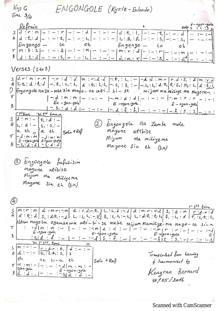 Engongol — first page