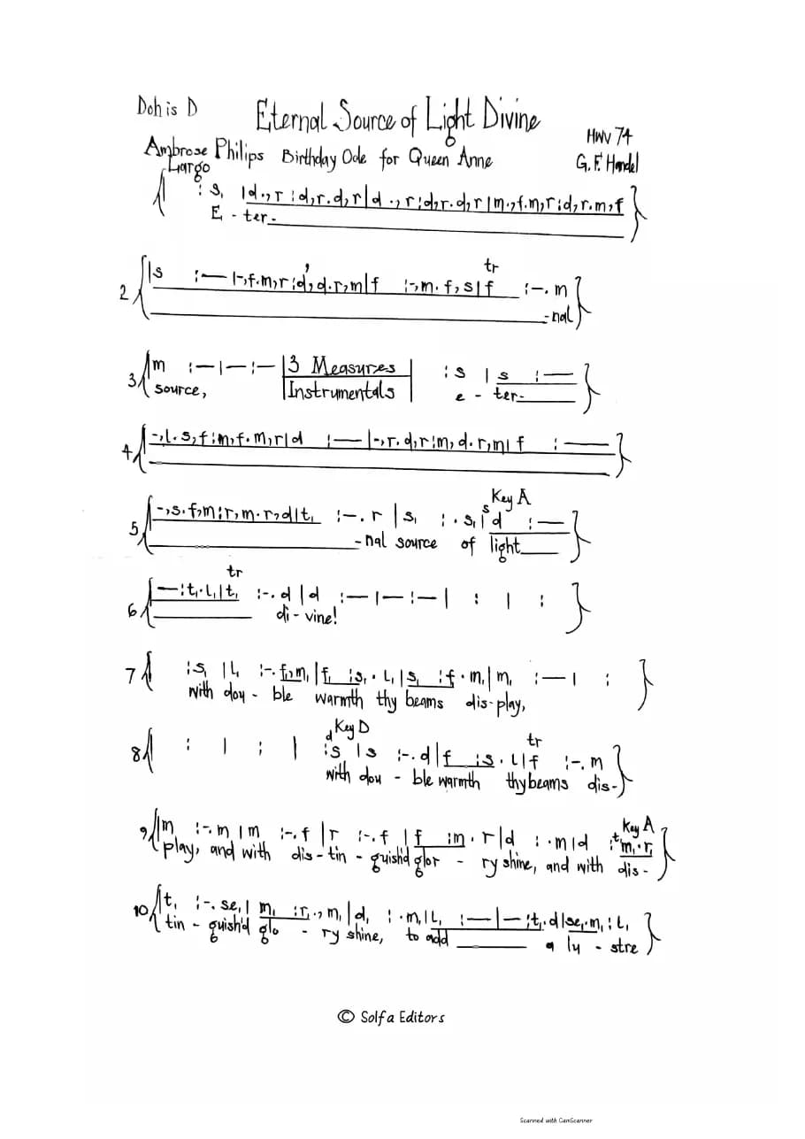 Eternal Source of Light — first page