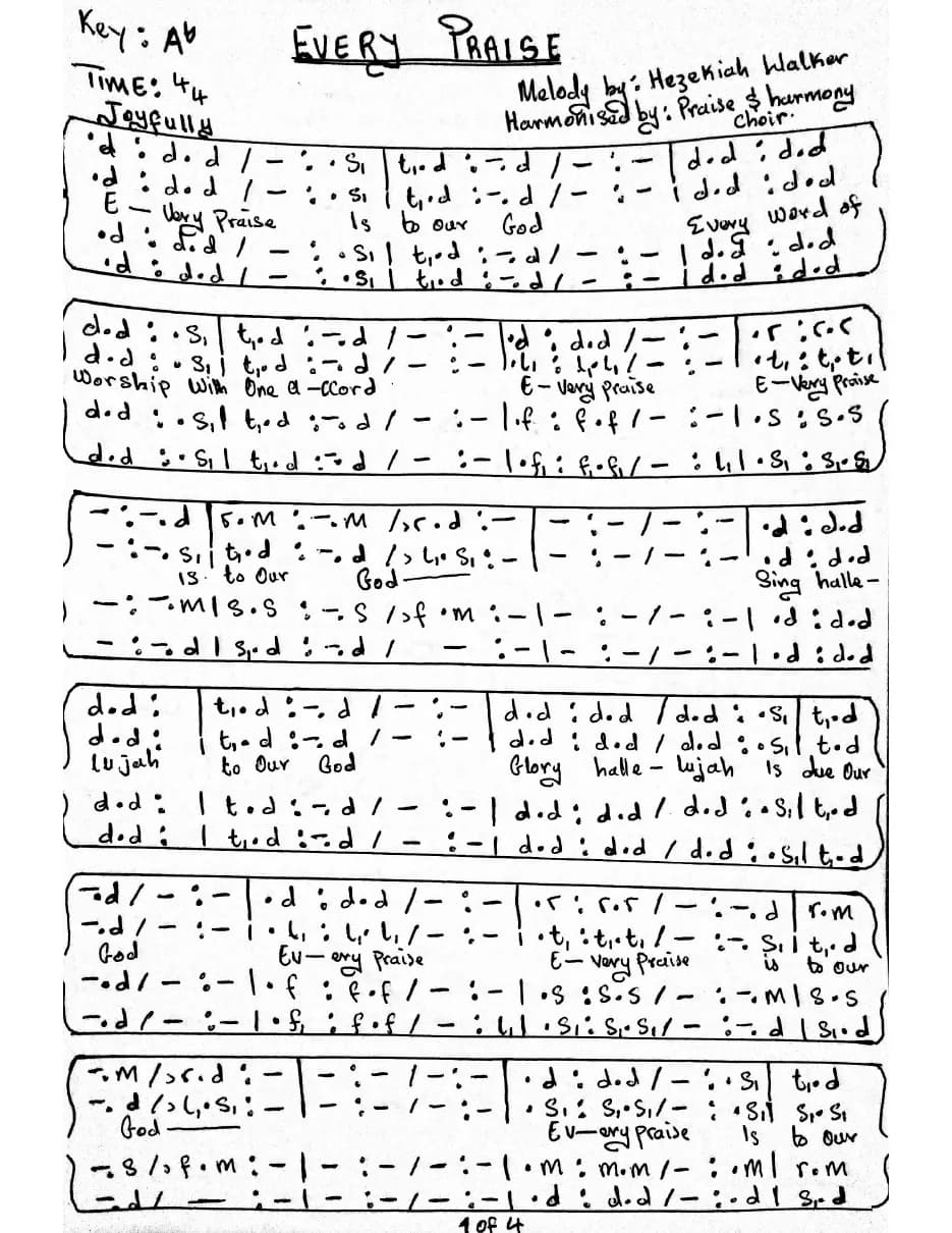 Every Praise - No Key Change - Feb — first page