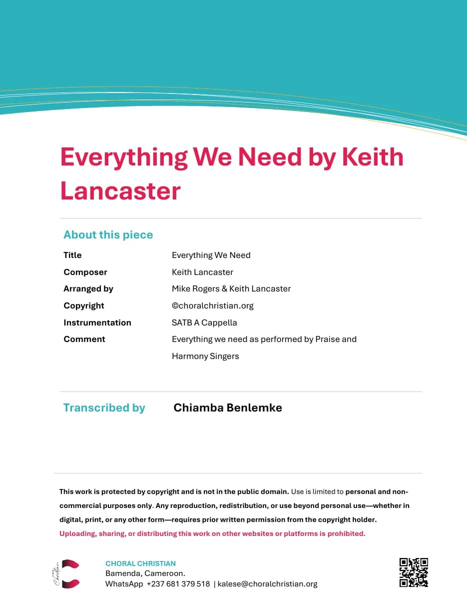 Everything We Need — first page