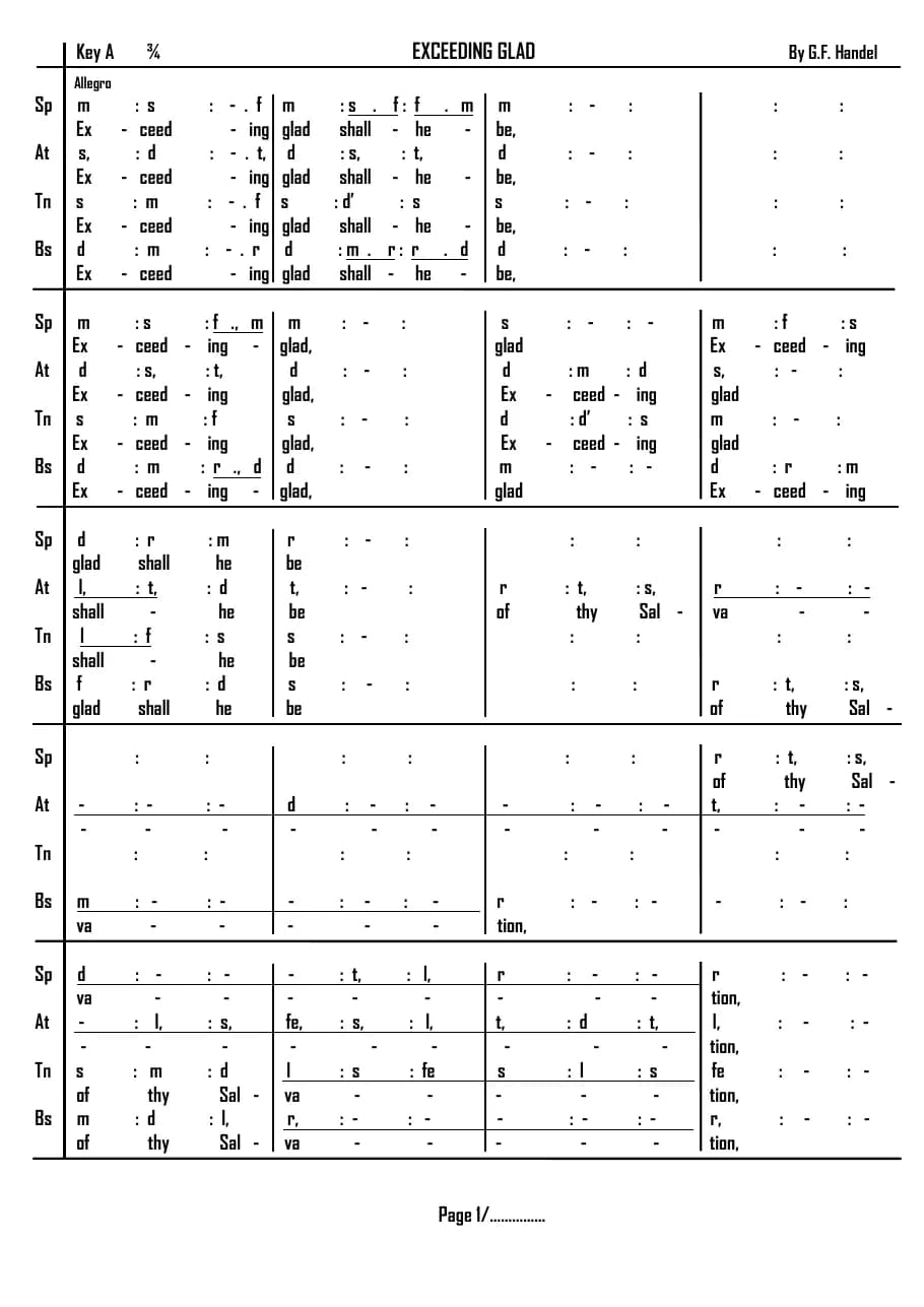 Exceeding Glad — first page