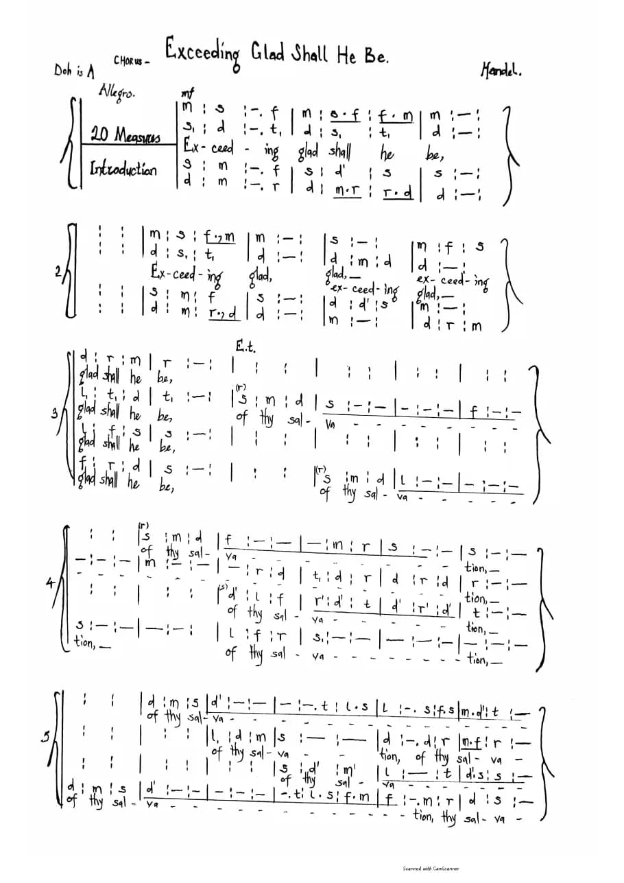 Exceeding Glad Shall — first page