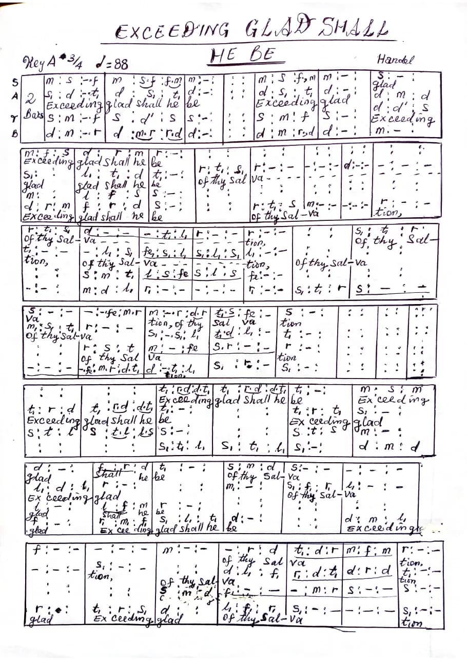 Exceeding Glad Shall He Be — first page