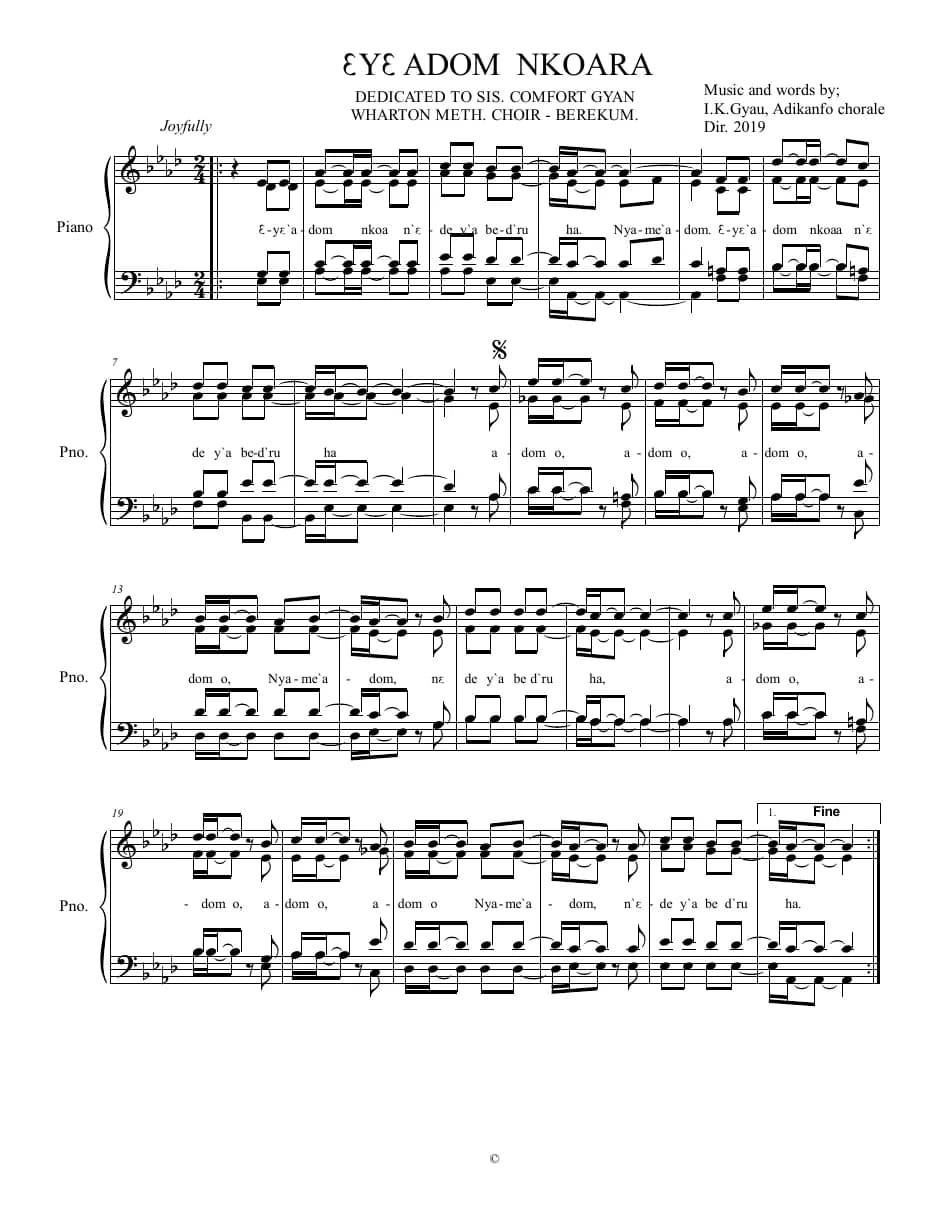 Eye Adom Nkoara — first page