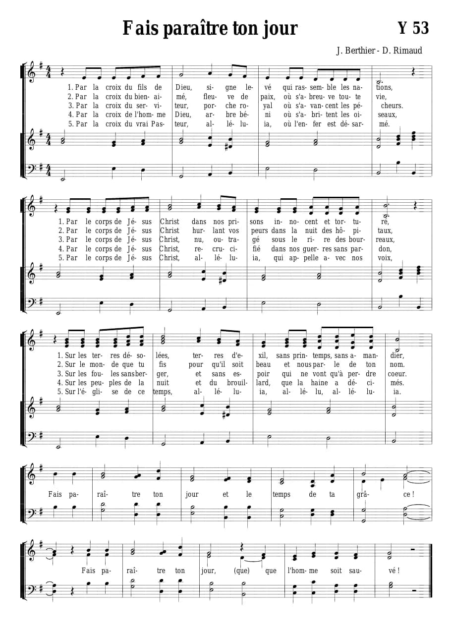 Faire Paraitre Ton Jour — first page
