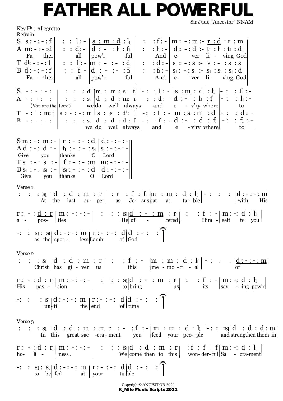 Father All Powerfull — first page