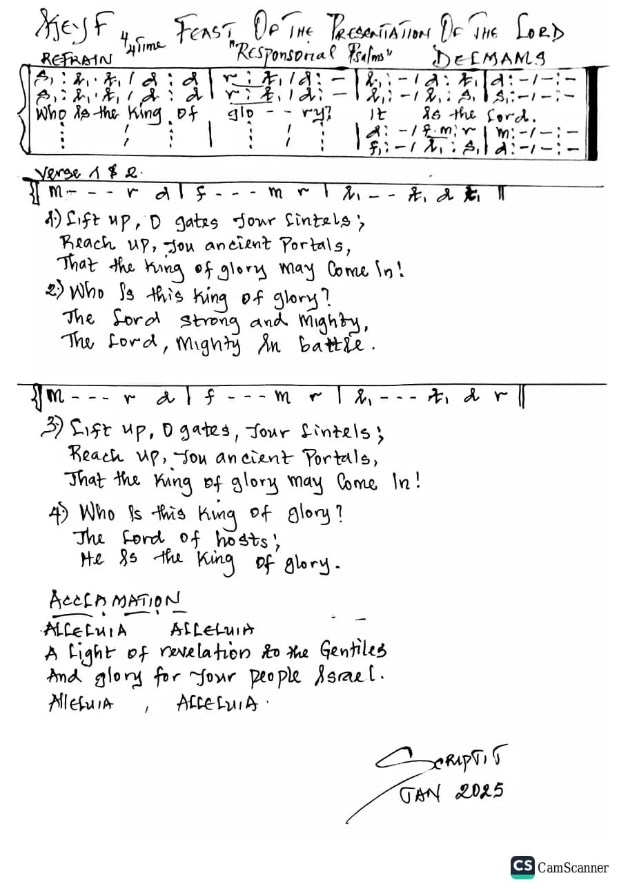Feast of the Presentation of the Lord — first page