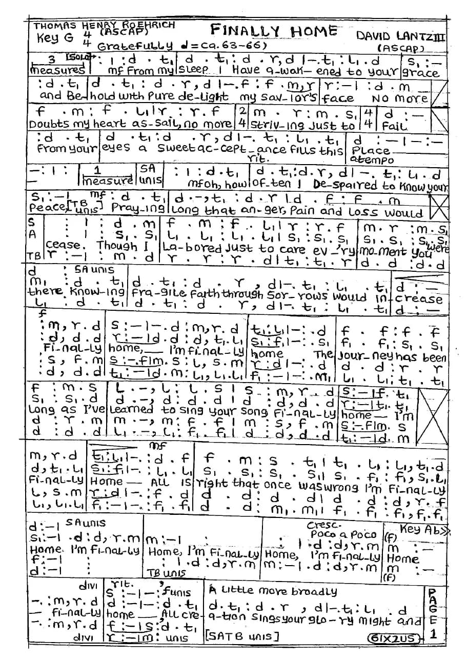 Finaly Home — first page