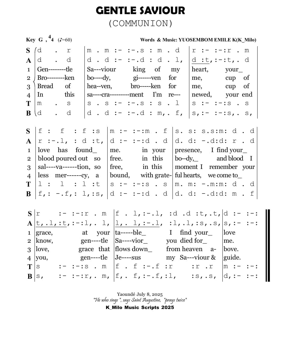 Gentle Saviour V — first page