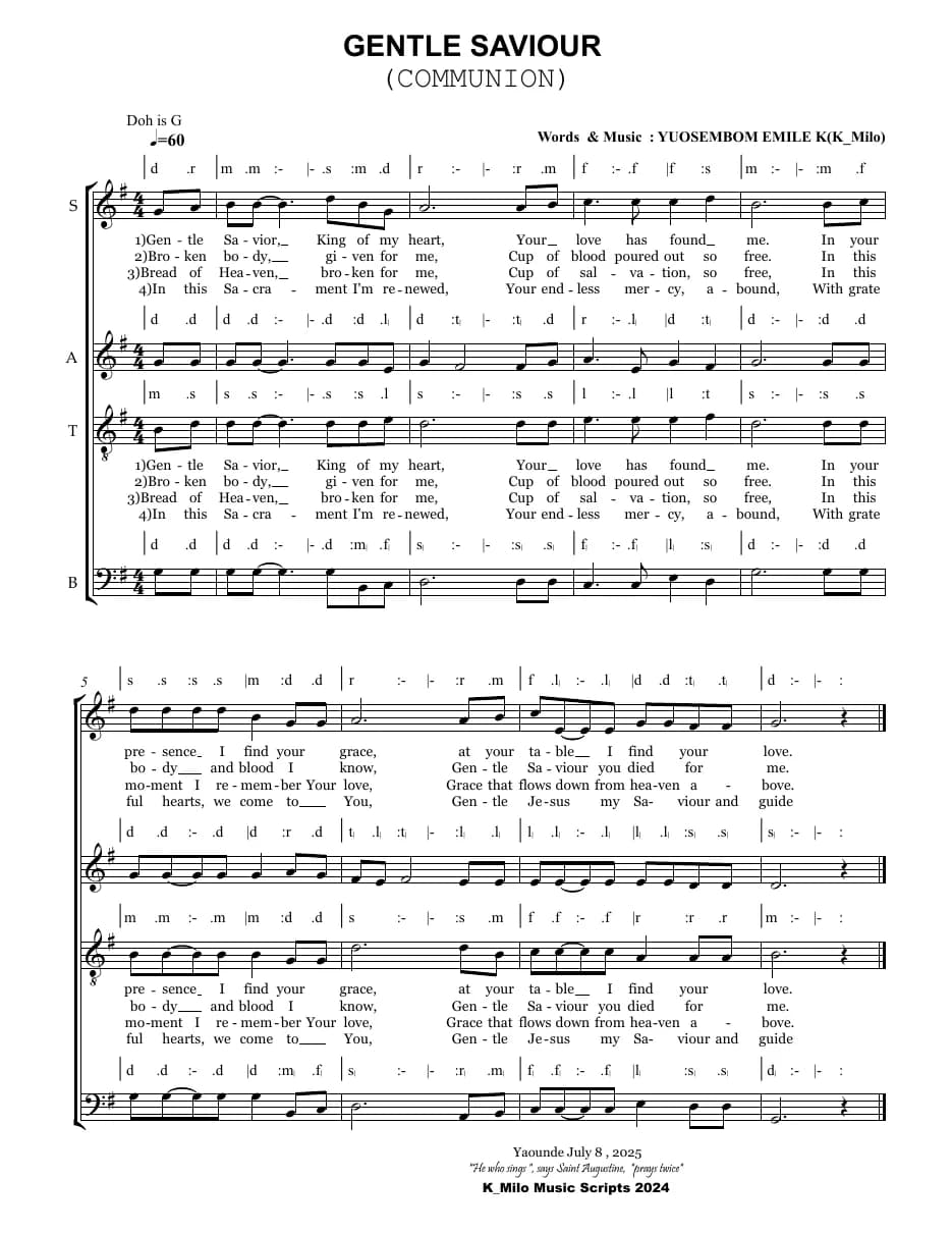 Gentle Saviour V — first page