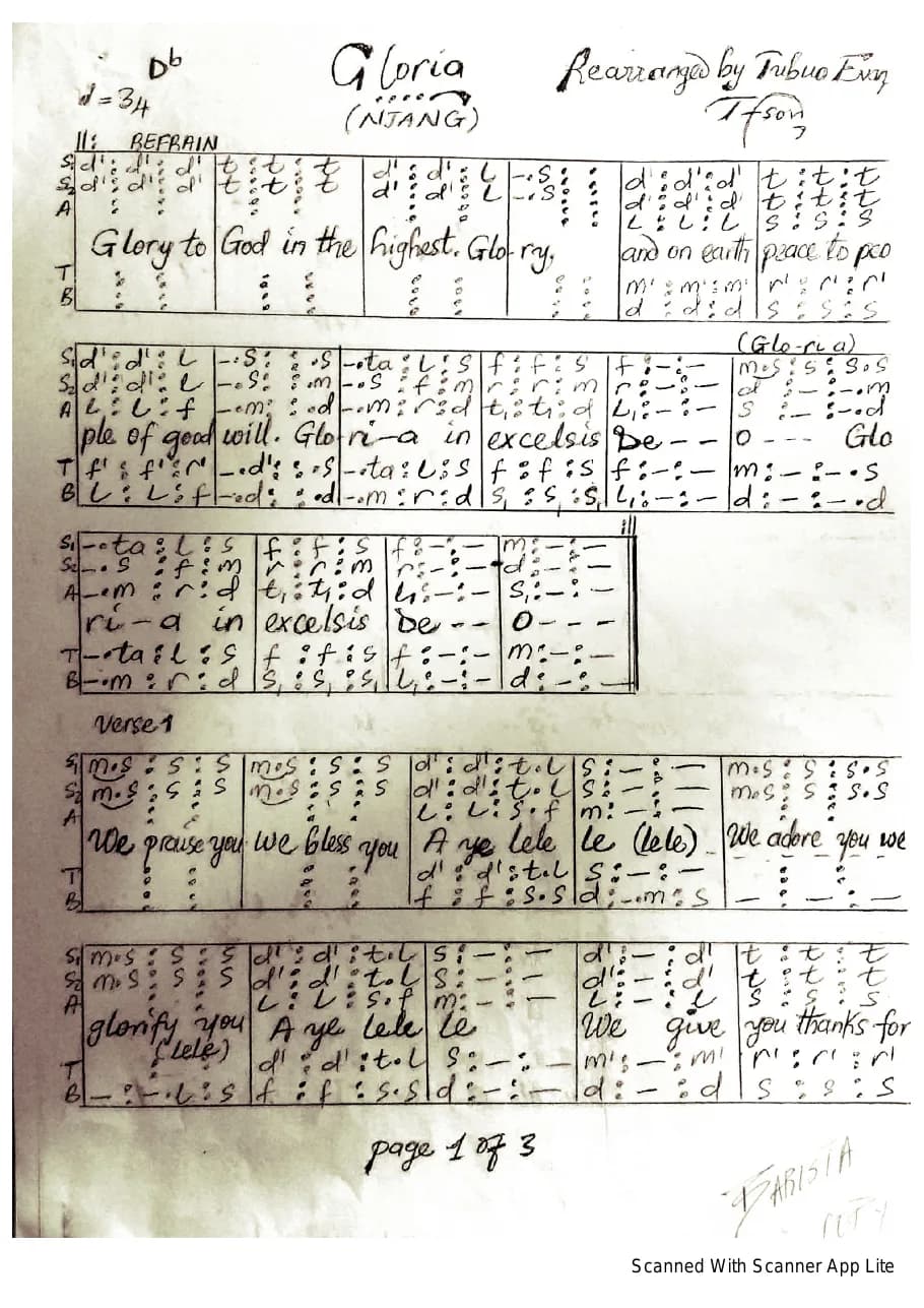 Gloria — first page