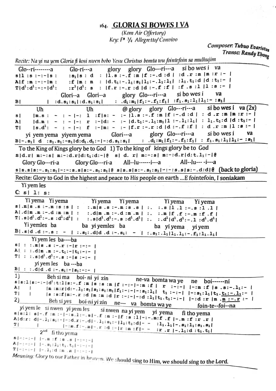 Gloria Si Bowes I Va — first page