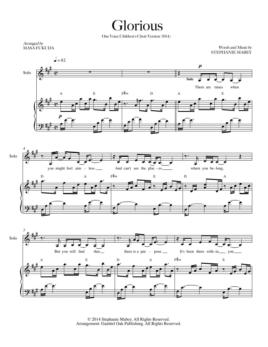 Glorious — first page