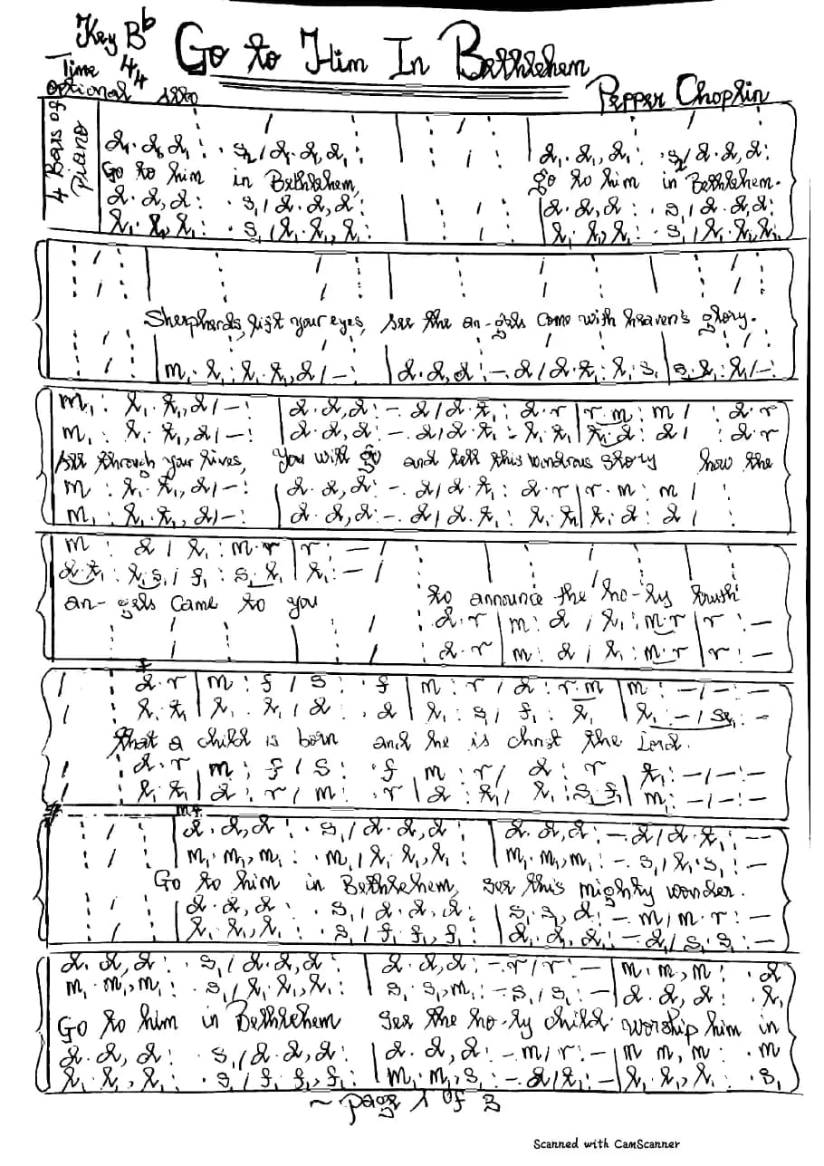 Go to Him in Bethlehem — first page