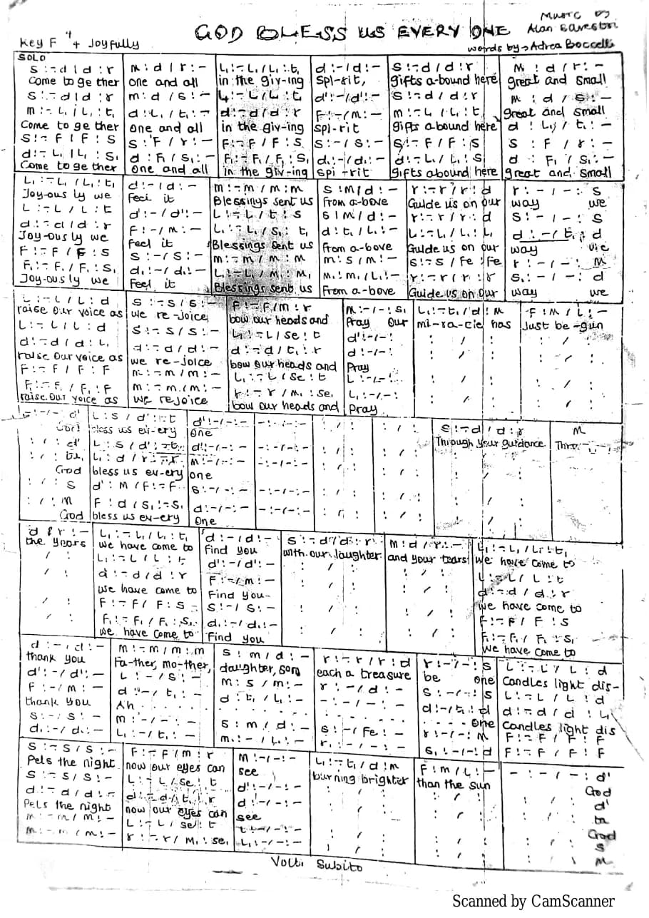God Bless Us Everyone — first page