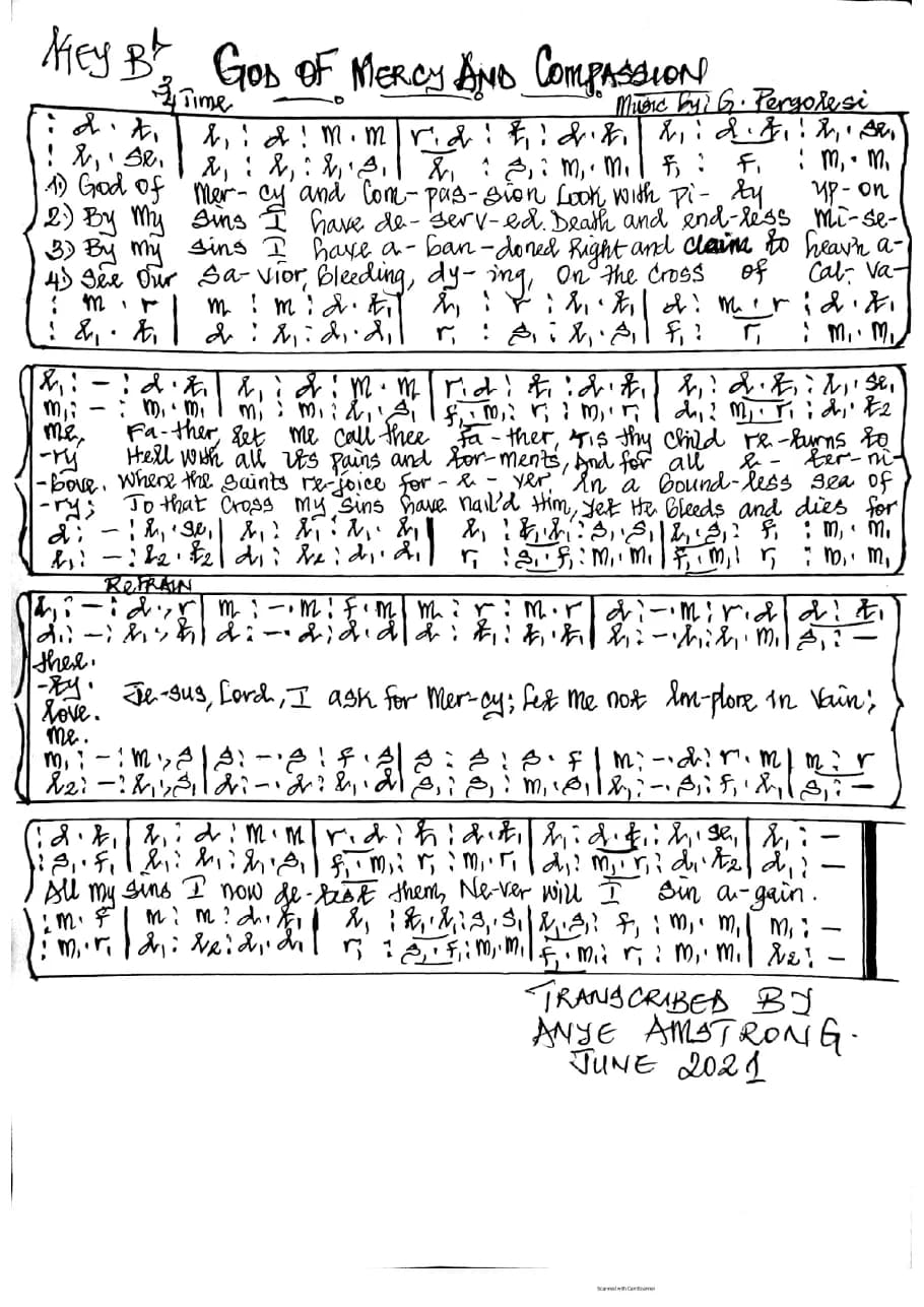 God of Mercy and Compassion — first page