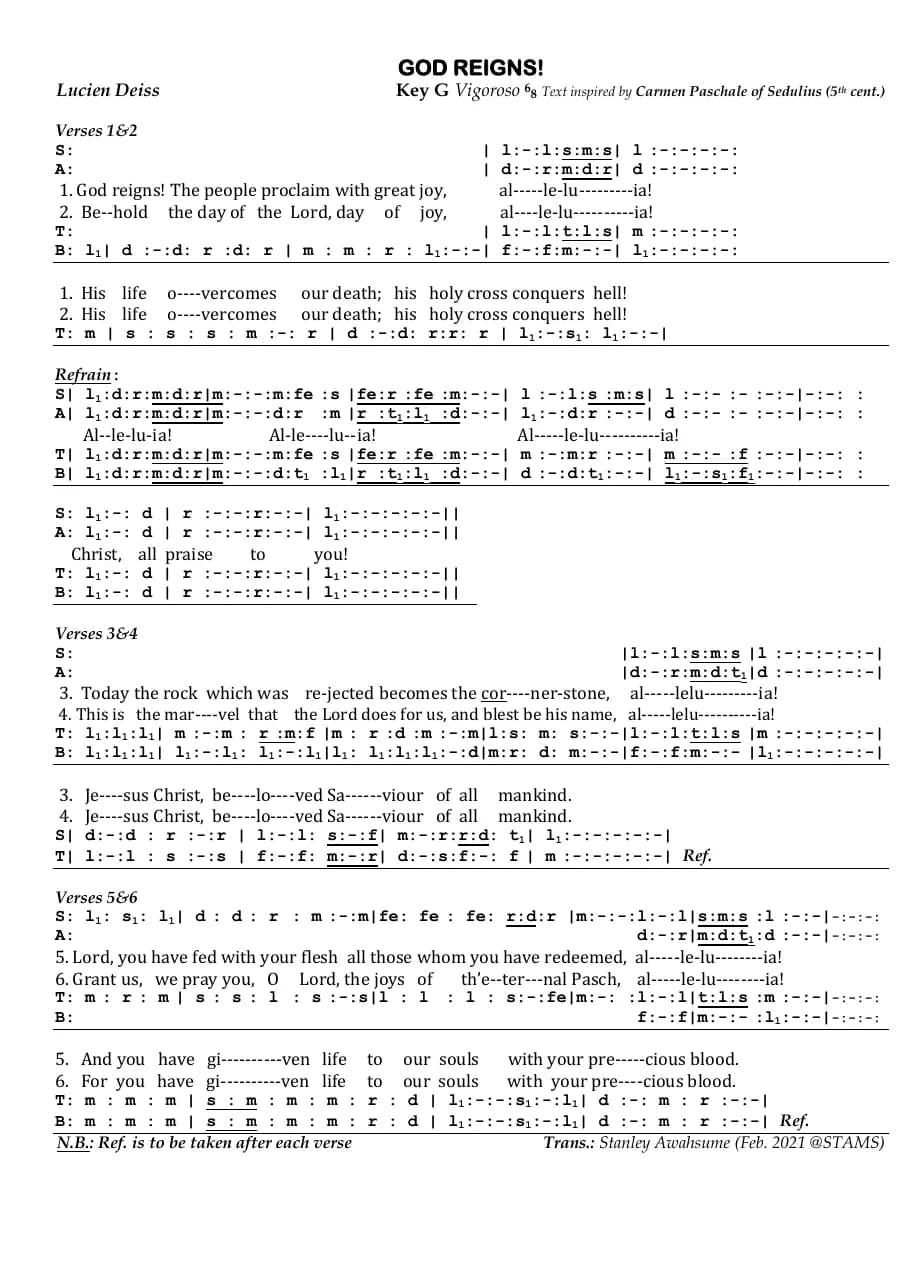 God Reigns — first page