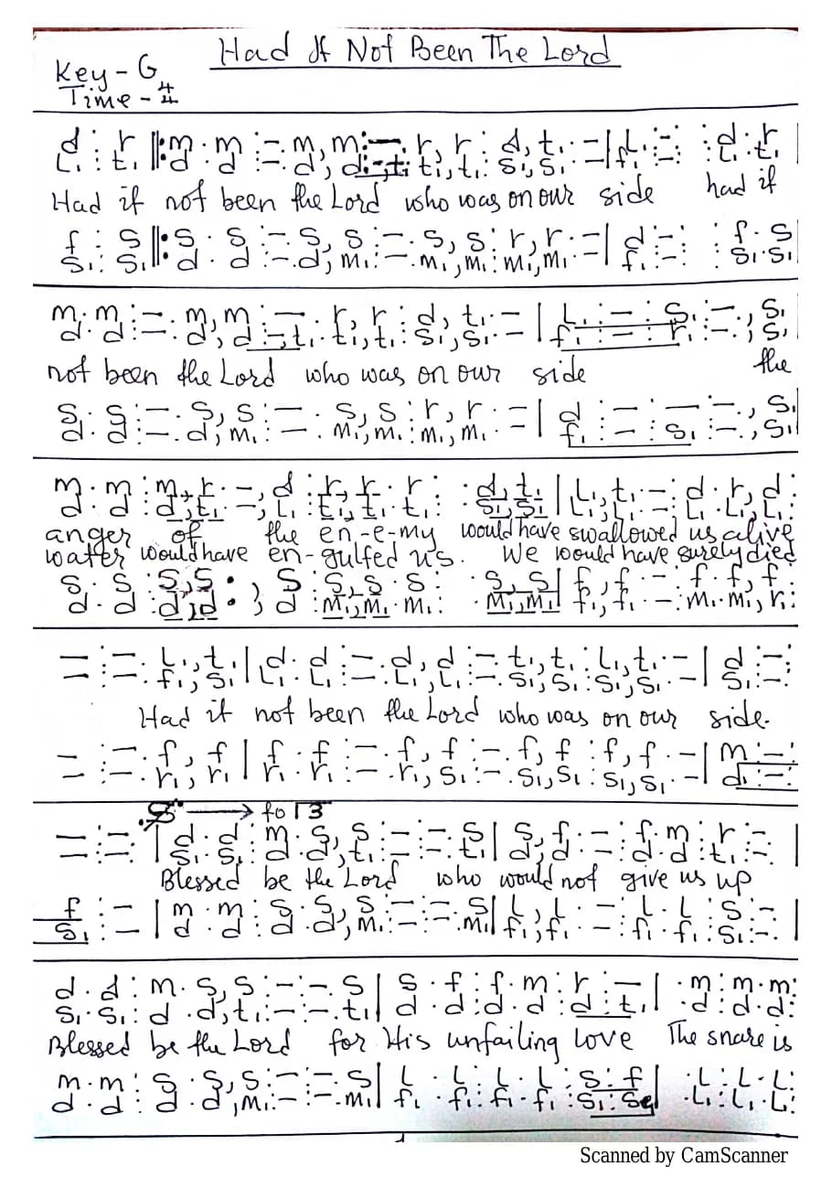 Had It Not Been the Lord — first page