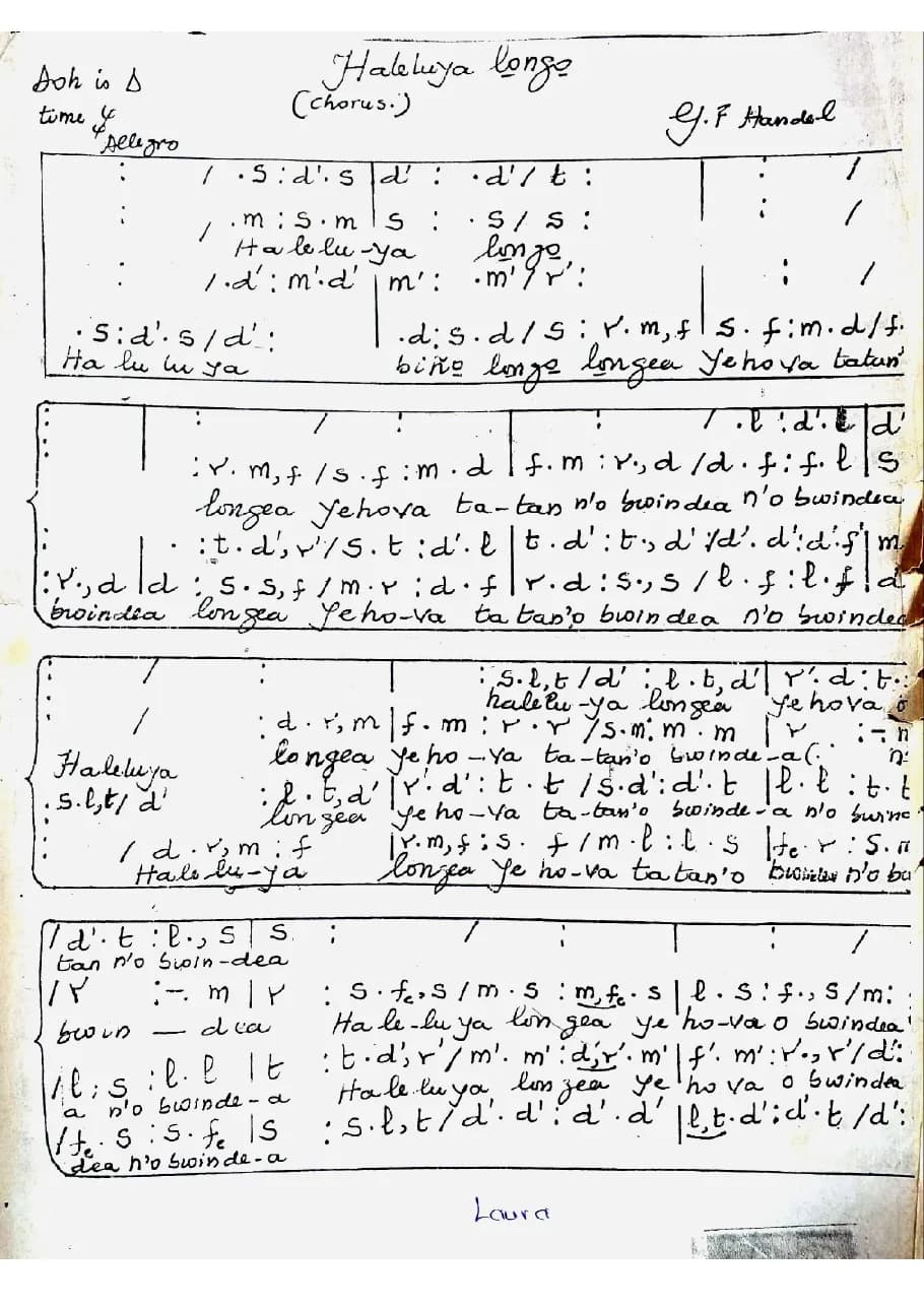 Hallelujah Longo — first page