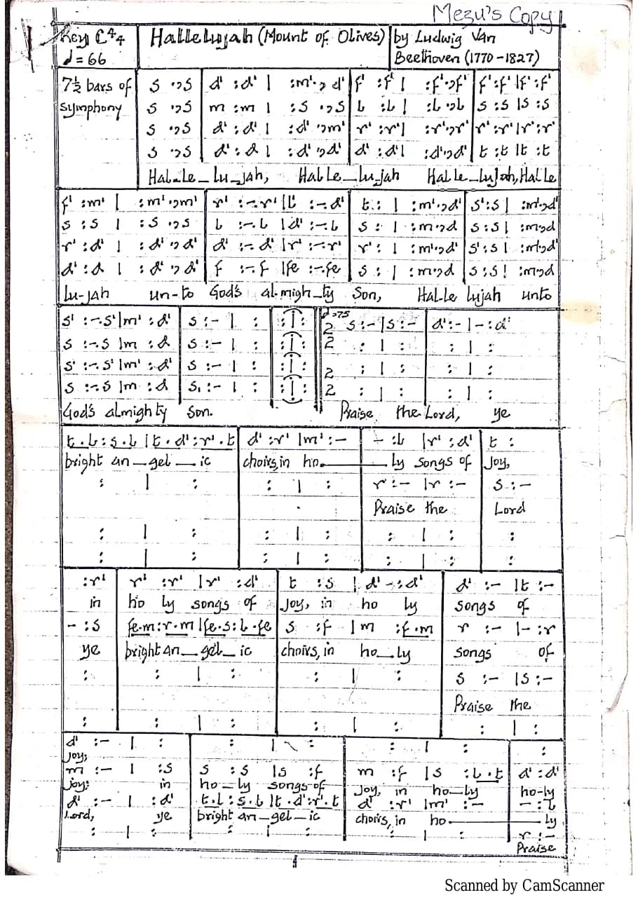 Hallelujah Mount of Olives — first page