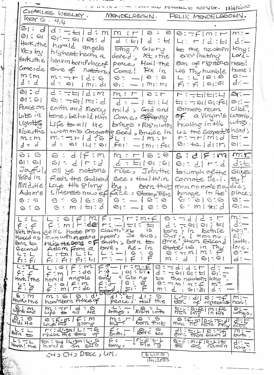Hark Herald Agels Sing — first page