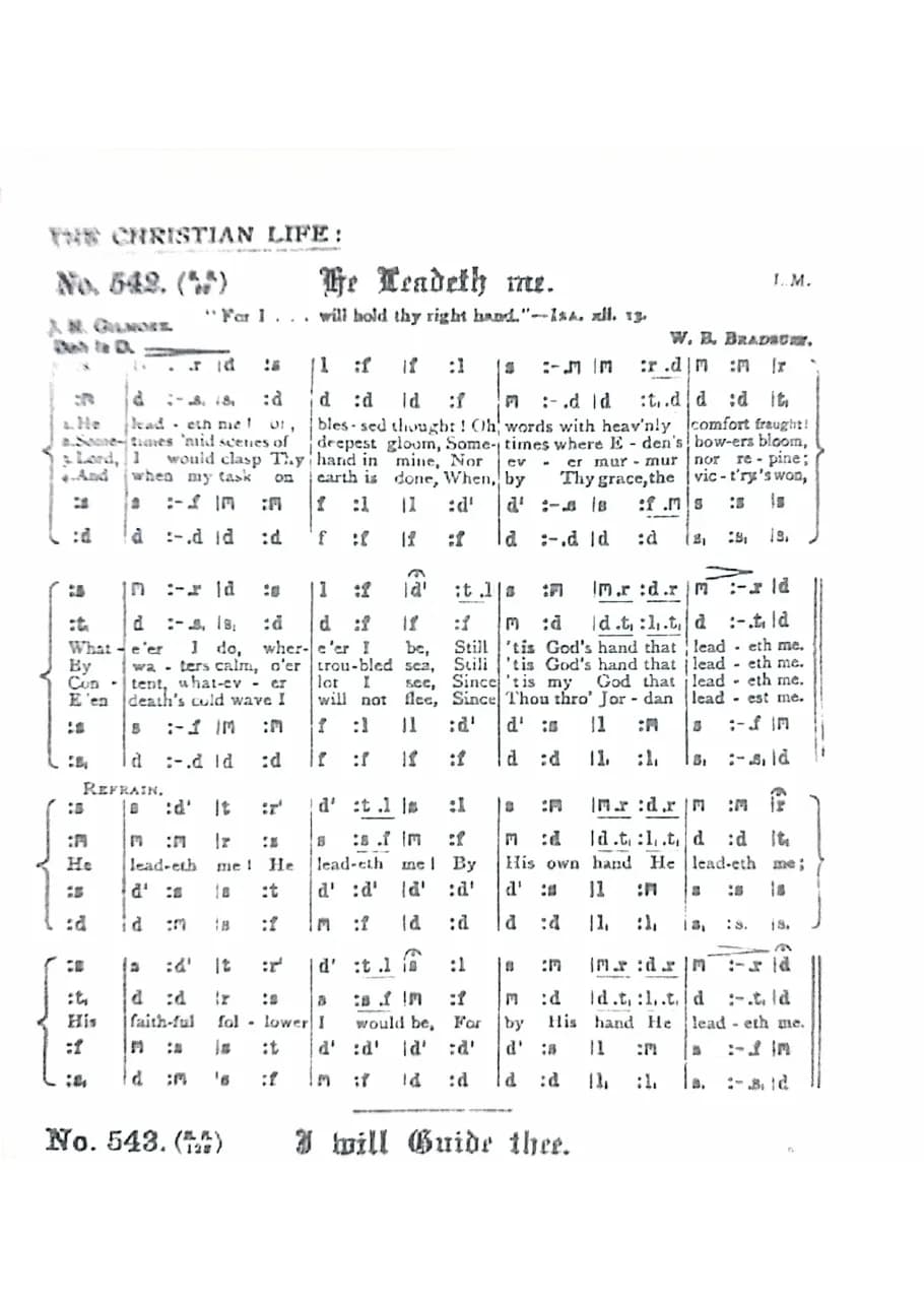 He Leadeth Me — first page
