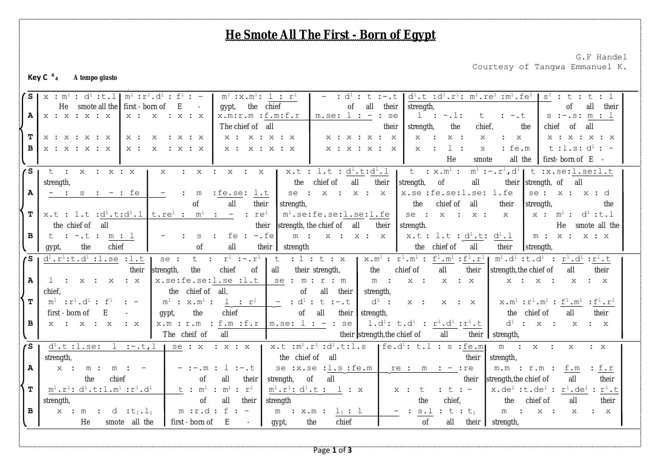 He Smote All the First Born of Egypt-1 — first page