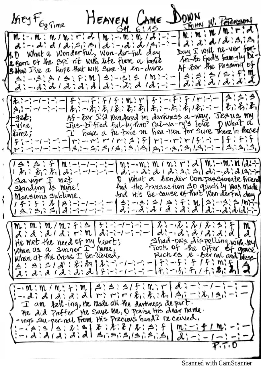 Heaven Came Down — first page