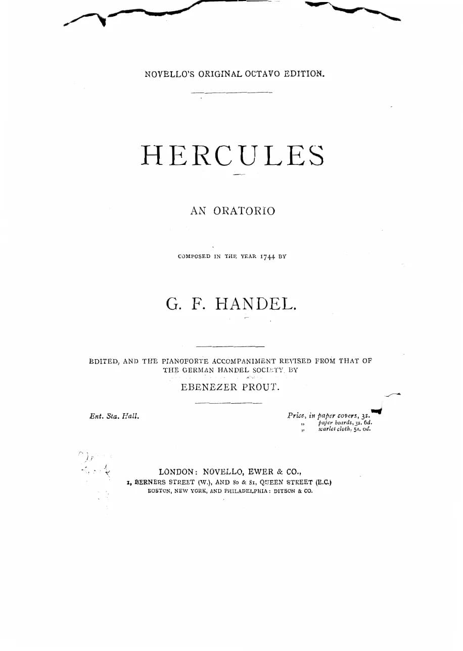 Hercules - an Oratio — first page