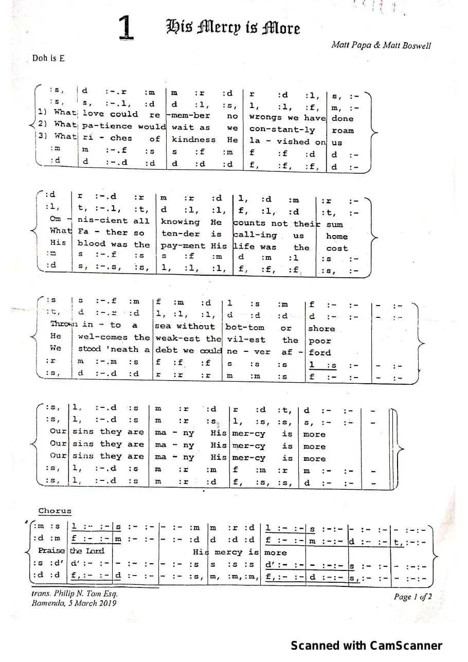 His Mercy Is More — first page
