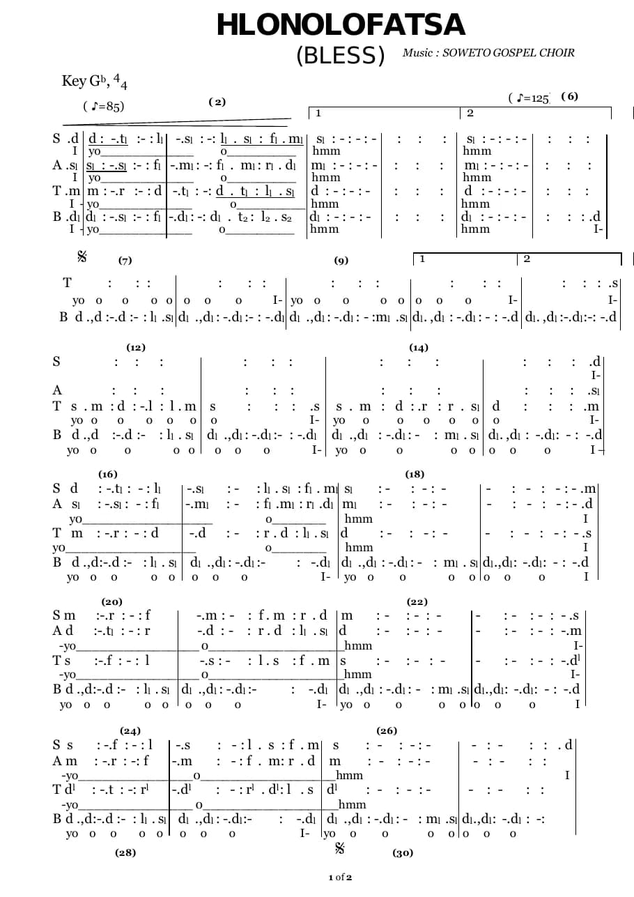 Hlonolofatsa — first page