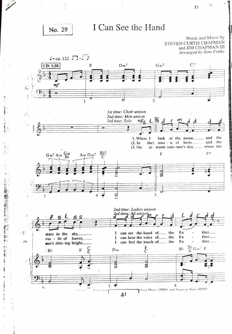 I Can See the Hand — first page