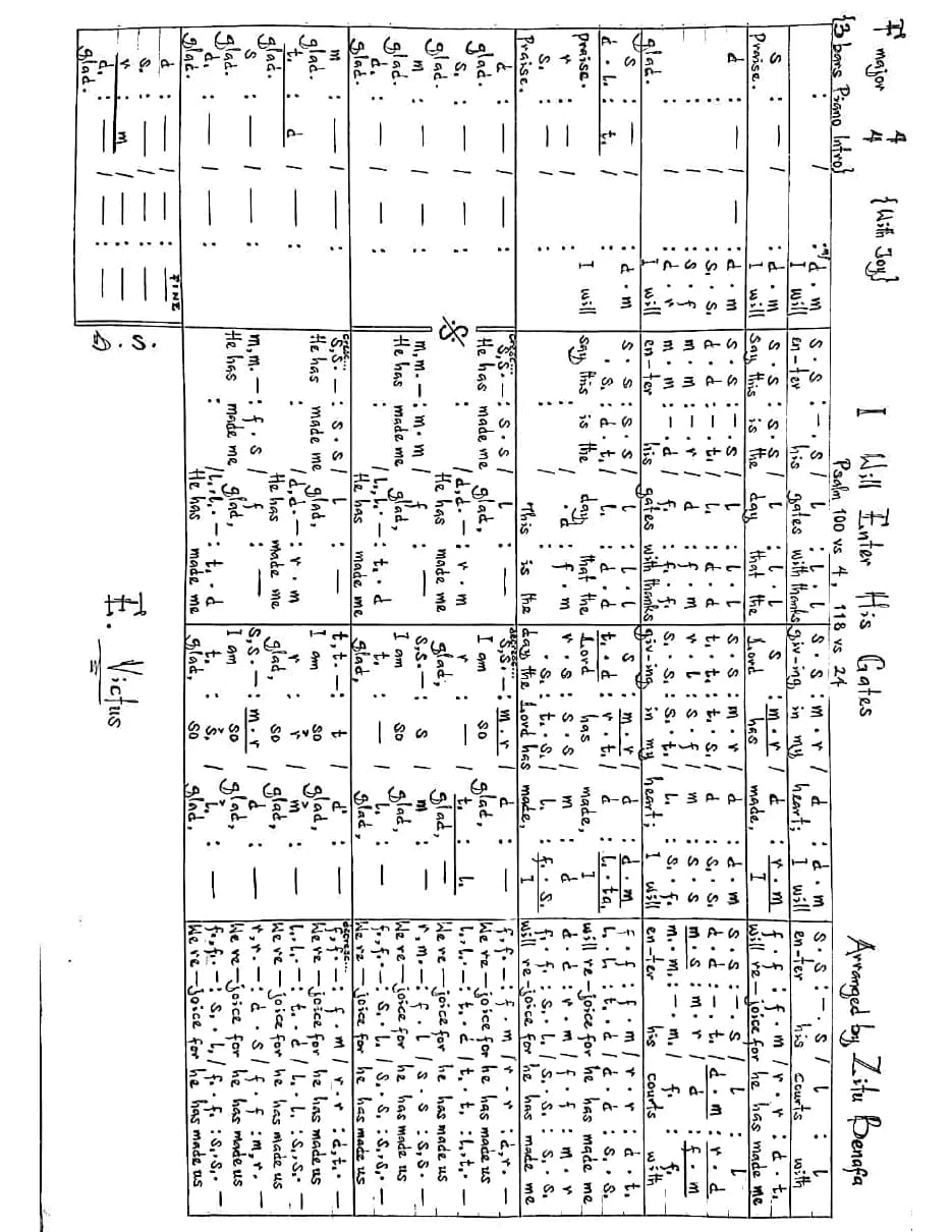 I Will Enter His Gates - Zitu Benefa — first page