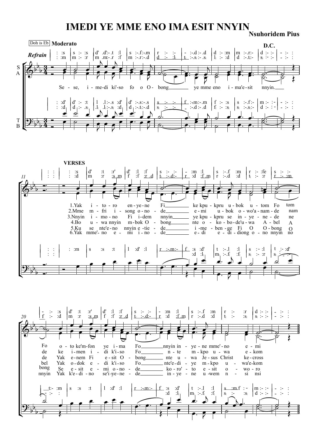Imedi Ye Mme Eno Ima Esit Nnyin — first page